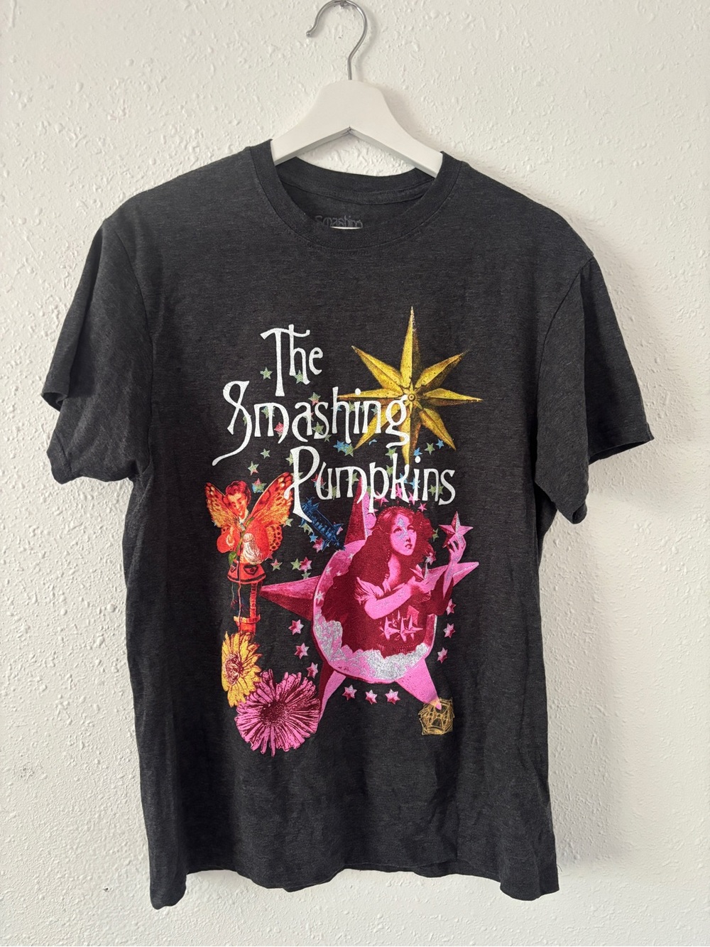 Graphic Tee - Dark Gray with Multicolor Print
